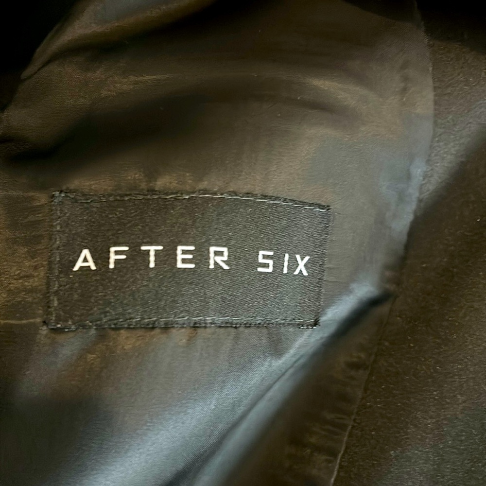 After six women’s tuxedo.  Italian fabric